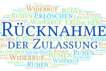 Die Rücknahme, der Widerruf, das Ruhen bzw. das Erlöschen der Zulassung kann aus Gründen geschehen, die mit der Unbedenklichkeit, der Wirksamkeit und der Qualität des Arzneimittels oder mit einer Entscheidung des Herstellers zusammenhängen können.