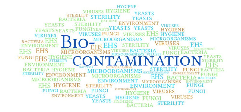 Biocontamination can occur in a variety of environments, such as food processing, medicine, pharmacy, scientific laboratories, water supply and more.
