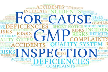A for-cause GMP inspection takes place outside the regularly scheduled inspection plan.