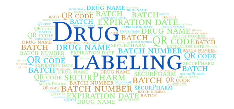 An important component of drug labeling is the use of automatic identification technologies such as barcodes and QR codes, such as those used in the securPharm system.